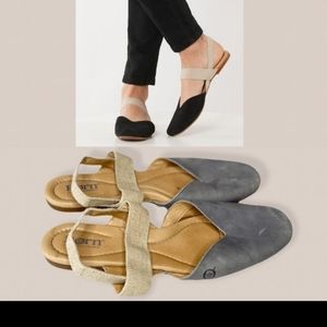 Coco Comfort Flat Slingback in Blue Mist